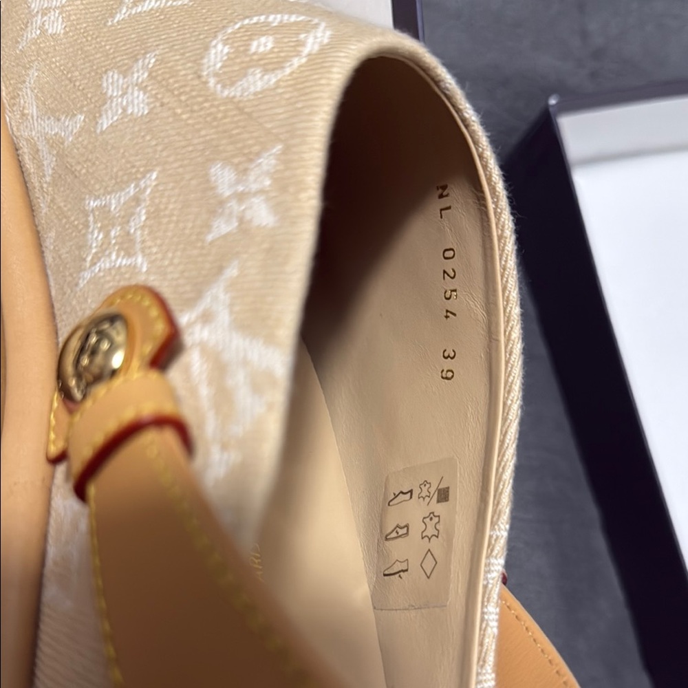 Louis Vuitton Tan Monogram Slip-Ons - Picture 6 of 8